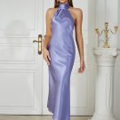 Halter Sleeveless Pearl Chain Maxi Bodycon Dress