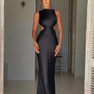 Round Neck Sleeveless Cut Out Maxi Dress