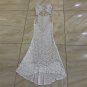Strapless Sleeveless Pearl Chain Maxi Bodycon Dress