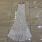 Strapless Sleeveless Pearl Chain Maxi Bodycon Dress