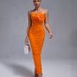 Open Back Ruched Flower Bodycon Dress