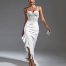 White Lace Corset and Ruffled Bandage Dress