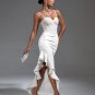 White Lace Corset and Ruffled Bandage Dress