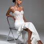 White Lace Corset and Ruffled Bandage Dress