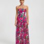 Strapless Chiffon High Split Maxi Dress