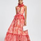Floral Print Chiffon Maxi Dress