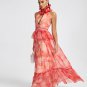 Floral Print Chiffon Maxi Dress