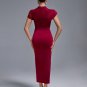 Wine Lace Split Long Dress