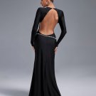 Crystal Belt Backless Maxi Dress