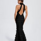 Theatrical Fitted Backless Maxi Bandage Dress