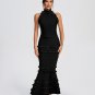 Theatrical Fitted Backless Maxi Bandage Dress