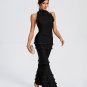 Theatrical Fitted Backless Maxi Bandage Dress
