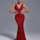 V Neck Sequins Mermaid Dress