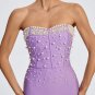 Pearl Detail Maxi Mermaid Bandage Dress