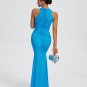 Turtleneck Ruched Maxi Bodycon Dress