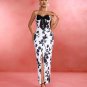 Bow Embellished Floral Jacquard Long Dress