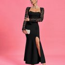 Sexy Lace Corset Bandage Maxi Dress