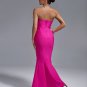 Strapless Feather Maxi Bandage Dress