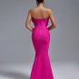 Strapless Feather Maxi Bandage Dress