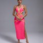 Peach Cutout Maxi Bandage Dress
