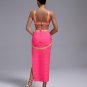 Peach Cutout Maxi Bandage Dress