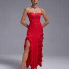 Open Back Lace Bustier Maxi Dress