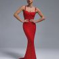 Rivet-Embellished Mermaid Evening Dress