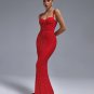 Rivet-Embellished Mermaid Evening Dress
