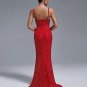 Rivet-Embellished Mermaid Evening Dress