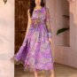 One Shoulder Chiffon Print Maxi Dress