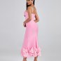 Draped Bottom Flounced Bandage Dress