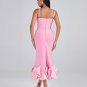 Draped Bottom Flounced Bandage Dress