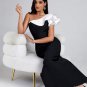 Irregular Ruffled Side Slit Bandage Dress