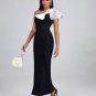 Irregular Ruffled Side Slit Bandage Dress