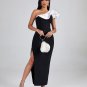 Irregular Ruffled Side Slit Bandage Dress