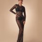 See Through Mesh Pearl Cover Up Dress