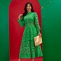 Vintage Green Lace Long Dress