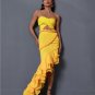 Yellow Strapless Cutout Jina Gown