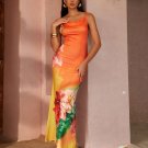 Flower Printed Casual Maxi Dress