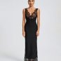 Lace V-neck Bandage Maxi Dress