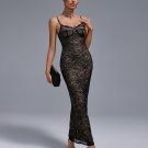 Black Lace Fully Lined Maxi Dress