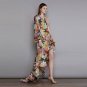 One Shoulder Long Sleeve Ruffle Maxi Dress