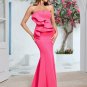 Strapless Sleeveless Fishtail Maxi Bodycon Dress
