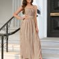 Strappy Sleeveless Pleated Maxi Bodycon Dress