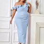 Sleeveless Frill Maxi Bodycon Dress