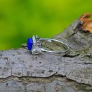 Trendy Natural Blue Lapis Lazuli 925 Sterling Silver Adjustable Ring