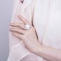 Silver Lotus Leaf Natural White Pearl Adjustable 925 Sterling Silver Ring