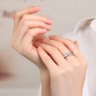 Anniversary Micro Setting Cubic Zirconia 925 Sterling Silver Adjustable Ring