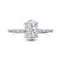 Elegant Oval Flower 8A Cubic Zirconia 925 Sterling Silver Adjustable Ring
