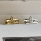 Fashion Double Years CZ Fish 925 Sterling Silver Adjustable Ring
